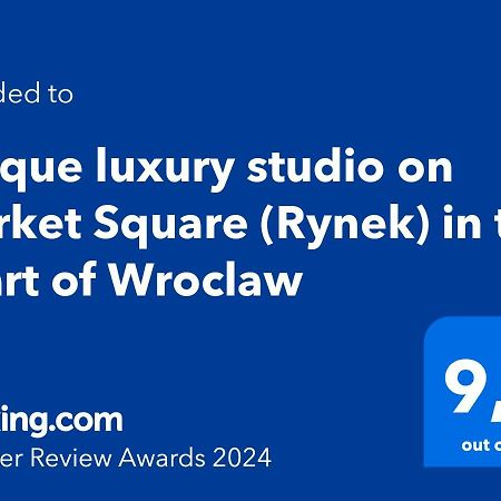Unique Luxury Studio On Market Square Breslávia Exterior foto